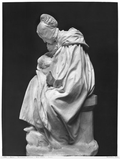 Boulonnaise Woman Feeding her Child by Aime Jules Dalou
